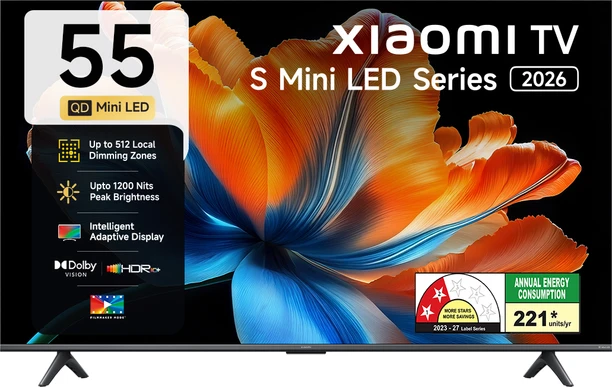 XIAOMI S Series 138.68 cm (55 inch) Mini LED 4K Smart Google TV
